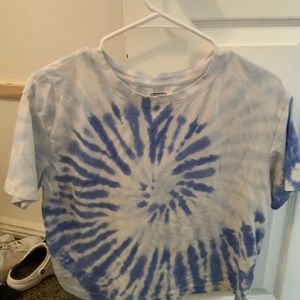 Blue tie die shirt message if interested